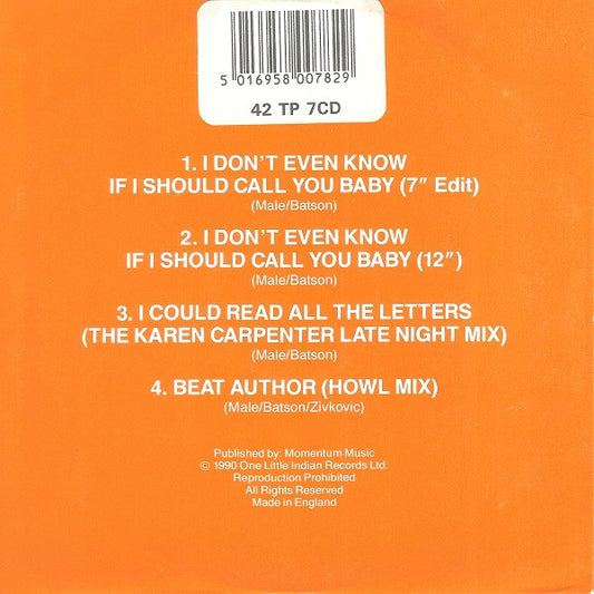 Soul Family Sensation : I Don't Even Know If I Should Call You Baby (CD, Single)
