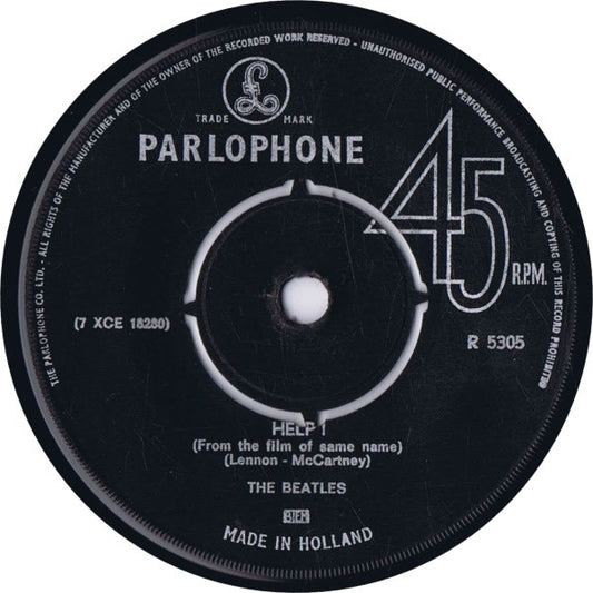 The Beatles : Help! / I'm Down (7", Single, Mono, RP)