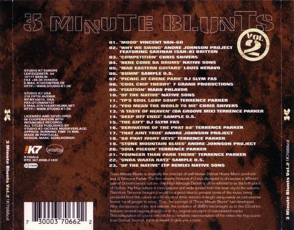 Various : 3 Minute Blunts Vol. 2 (CD, Comp)