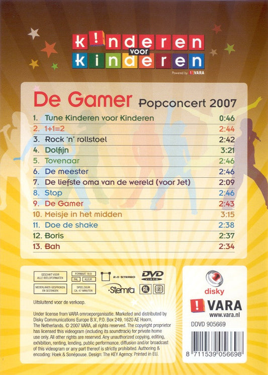 Kinderen voor Kinderen : 28 - De Gamer - Popconcert 2007 (DVD, PAL)
