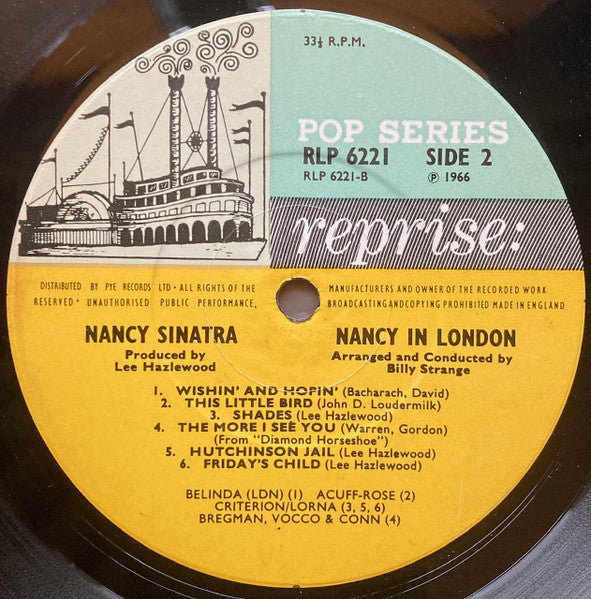 Nancy Sinatra : Nancy In London (LP, Album, Mono)