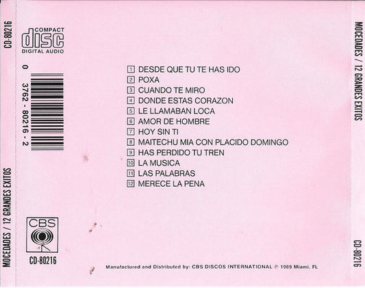 Mocedades : 12 Grandes Exitos (CD, Comp)