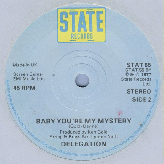 Delegation : You've Been Doing Me Wrong / Baby You're My Mystery (7", Single)