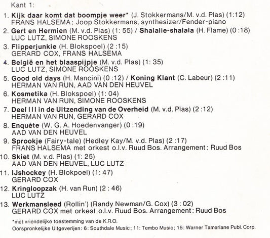 Cursief : Dan Liever De Lucht In (Cursief In De Van Speyk Show) (LP)