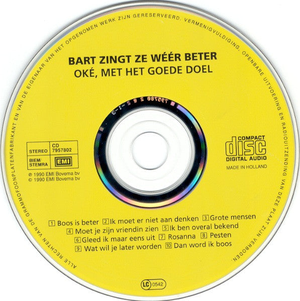 Bart De Graaff : Bart Zingt Ze Wéér Beter - Oké, Met Het Goede Doel (CD, Album)