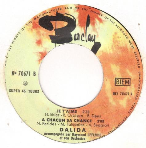 Dalida : Chaque Instant De Chaque Jour (7", EP)