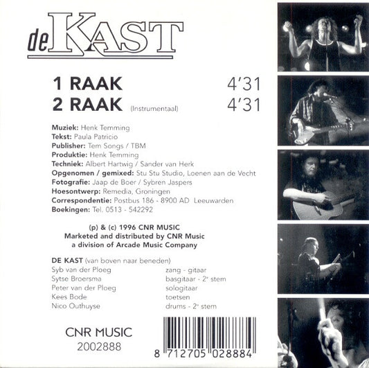 De Kast : Raak (CD, Single)