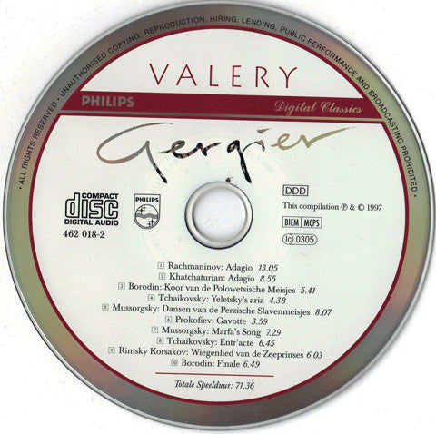 Valery Gergiev & Rotterdams Philharmonisch Orkest & Kirov Chorus & Kirov Orchestra : Valery Gergiev (CD, Album)