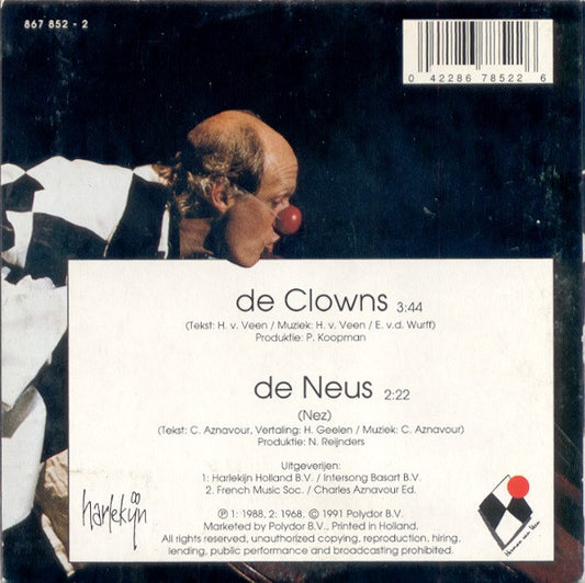 Herman van Veen : De Clowns / De Neus (CD, Single)