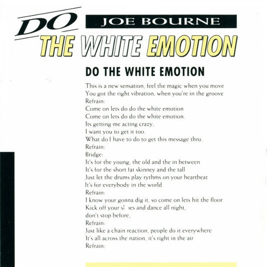 Joe Bourne : The White Emotion (CD, Single)
