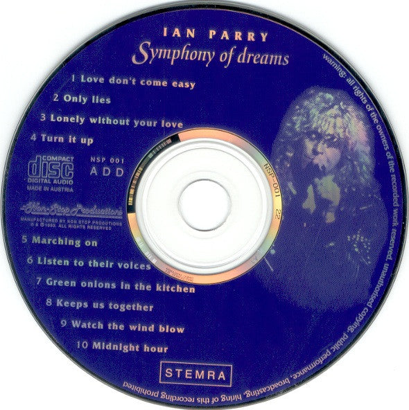 Ian Parry : Symphony Of Dreams (CD, Album)