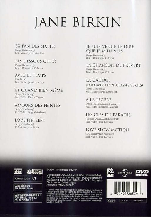 Jane Birkin : Master Serie (DVD-V, Comp, PAL)
