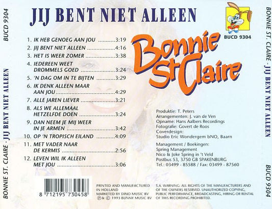 Bonnie St. Claire : Jij Bent Niet Alleen (CD, Album)