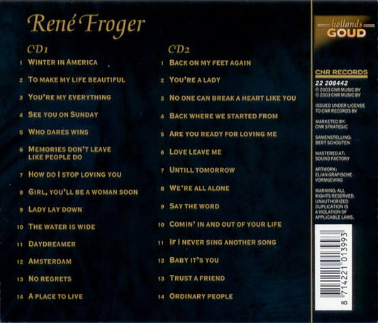 René Froger : René Froger (2xCD, Comp)