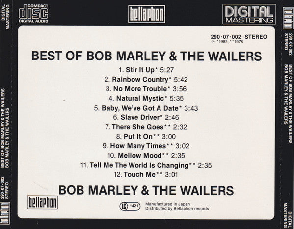 Bob Marley & The Wailers : Best Of Bob Marley & The Wailers (CD, Comp)