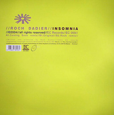Roch Dadier : Insomnia (12")
