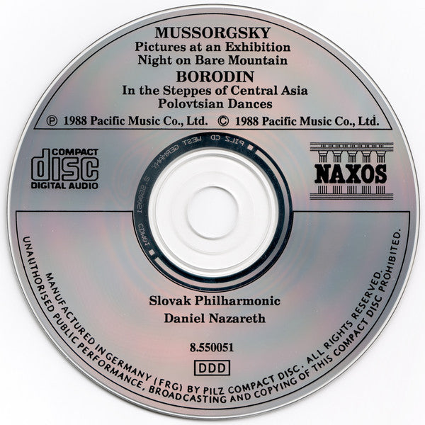Modest Mussorgsky / Alexander Borodin • Slovak Philharmonic Orchestra - Daniel Nazareth : Pictures At An Exhibition • Night On Bare Mountain • Polovtsian Dances • In The Steppes Of Central Asia (CD, Album)