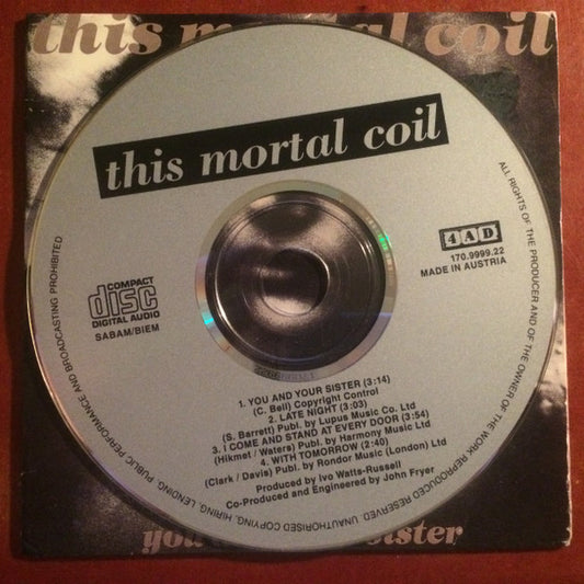 This Mortal Coil : You And Your Sister (CD, Single)