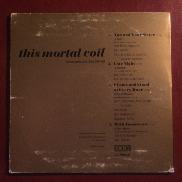 This Mortal Coil : You And Your Sister (CD, Single)