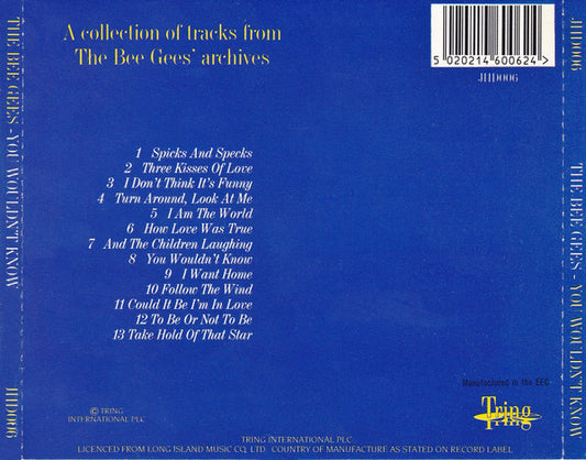 Bee Gees : You Wouldn't Know (CD, Comp)