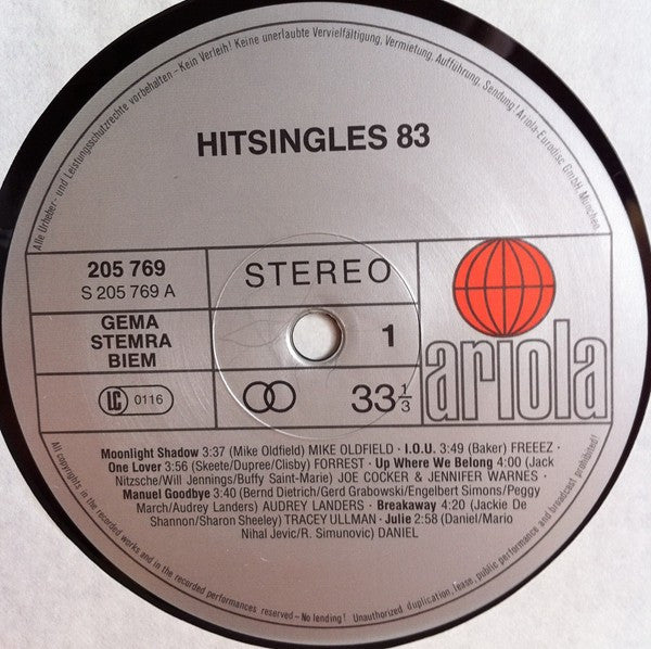 Various : Hitsingles '83 (LP, Comp)