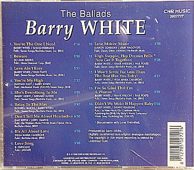 Barry White : The Ballads (CD, Comp)