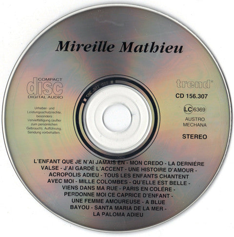 Mireille Mathieu : Mireille Mathieu (CD, Comp, RP)