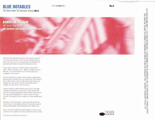 Various : Blue Notables Vol. 5 : Bands On The Run - All Time Big Band Classics (CD, Comp, Smplr)