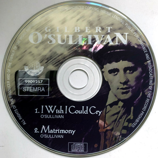 Gilbert O'Sullivan : I Wish I Could Cry (CD, Single, RE)