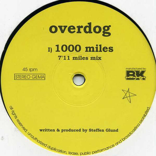 Murphy Brown / DJ Overdog : Appetizer / 1000 Miles (12")