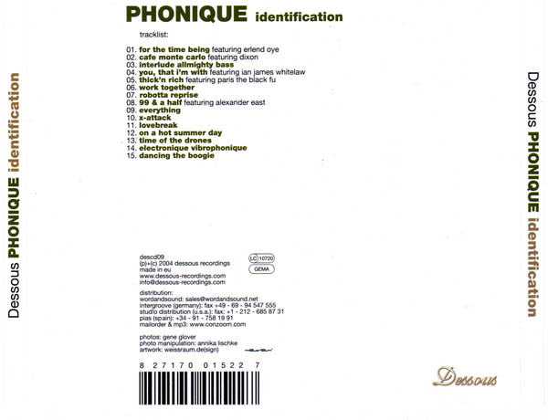 Phonique : Identification (CD, Album)