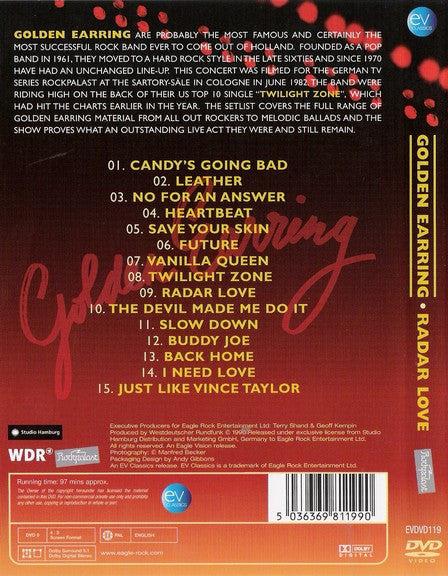Golden Earring : Radar Love (DVD-V, RE, PAL)