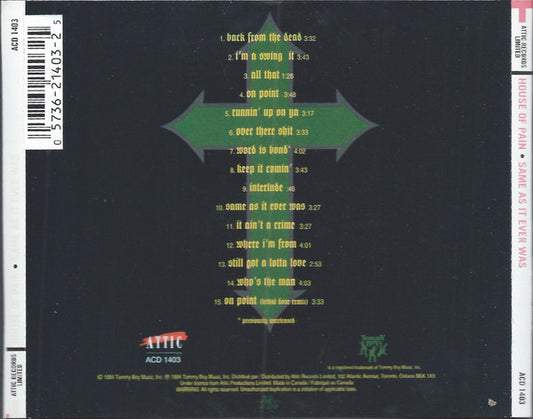 House Of Pain : Same As It Ever Was (CD, Album)