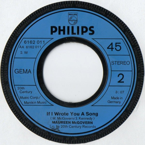 Maureen McGovern : Nice To Be Around / If I Wrote You A Song (7", Single)