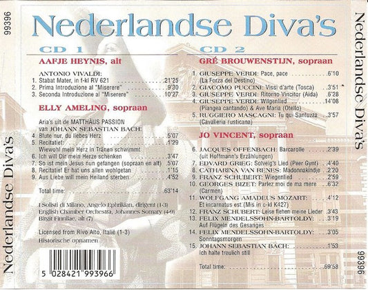 Aafje Heynis, Elly Ameling, Gré Brouwenstijn, Jo Vincent : Nederlandse Diva's (2xCD, Album, Comp)