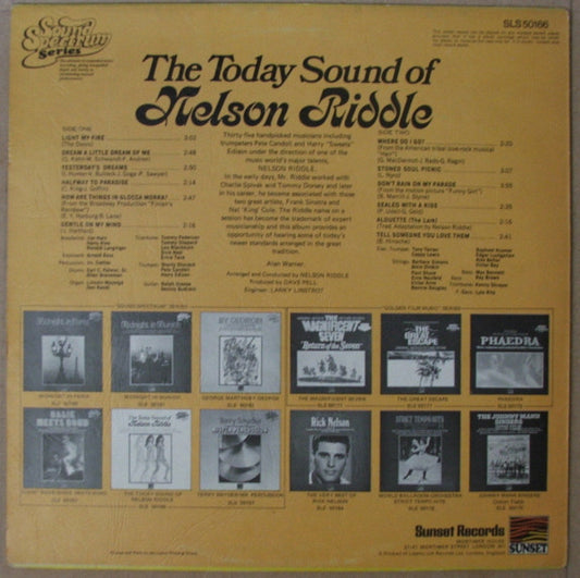 Nelson Riddle : The Today Sound Of Nelson Riddle (LP, Album, RE)