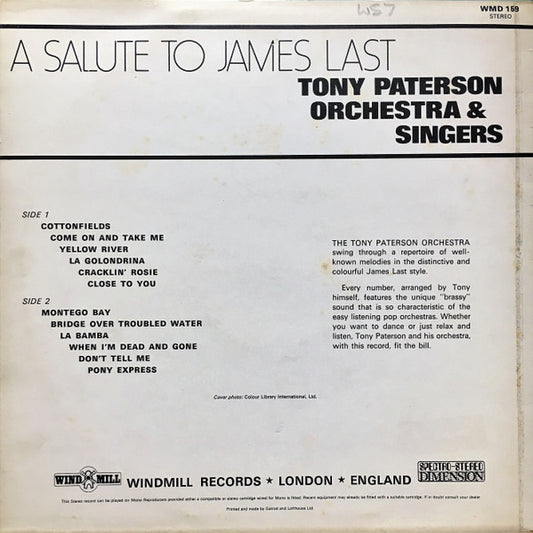 Tony Paterson Orchestra & Singers : A Salute To James Last (LP, Album)