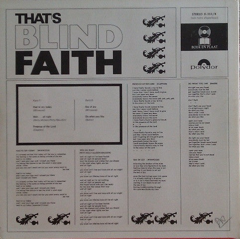 Blind Faith (2) : That's Blind Faith (LP, Album, Club)