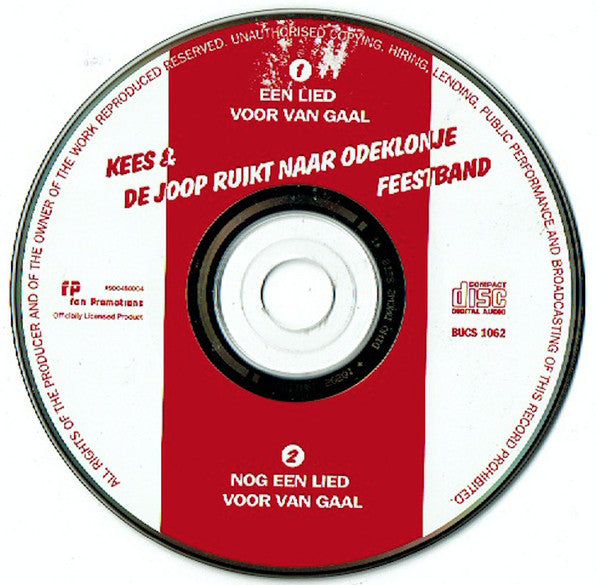 Kees & De Joop Ruikt Naar Odeklonje Feestband : Een Lied Voor Van Gaal (CD, Single)