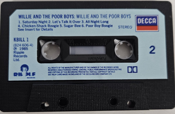 Willie And The Poor Boys : Willie And The Poor Boys (Cass, Album)