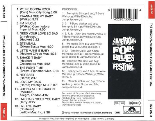 Various : The Original American Folk Blues Festival (CD, Album)