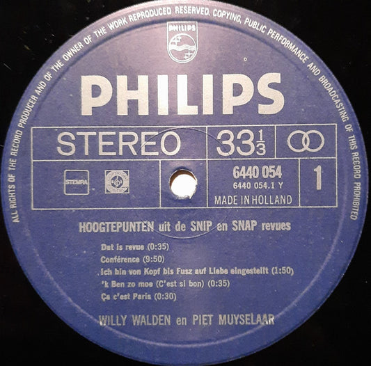Snip & Snap : Hoogtepunten Uit De Snip En Snap Revues (LP, Album)