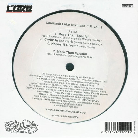 Laidback Luke : Mixmash E.P. Vol. 1 (CD, EP)