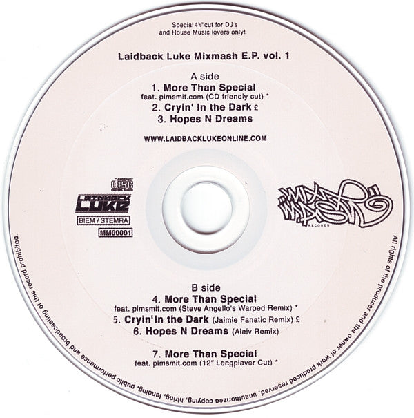 Laidback Luke : Mixmash E.P. Vol. 1 (CD, EP)