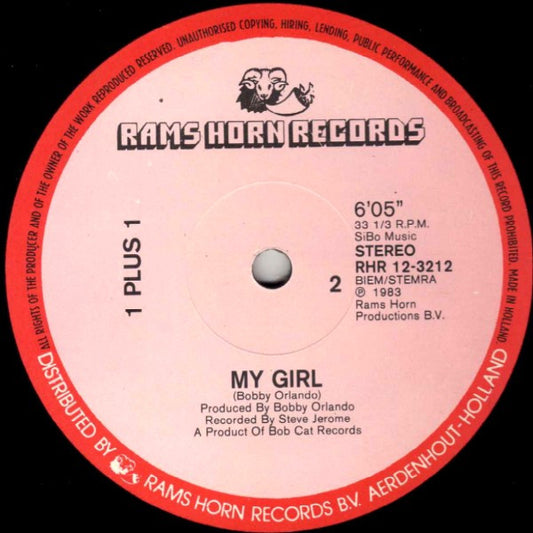 1 Plus 1 : My Girl (12", Maxi)