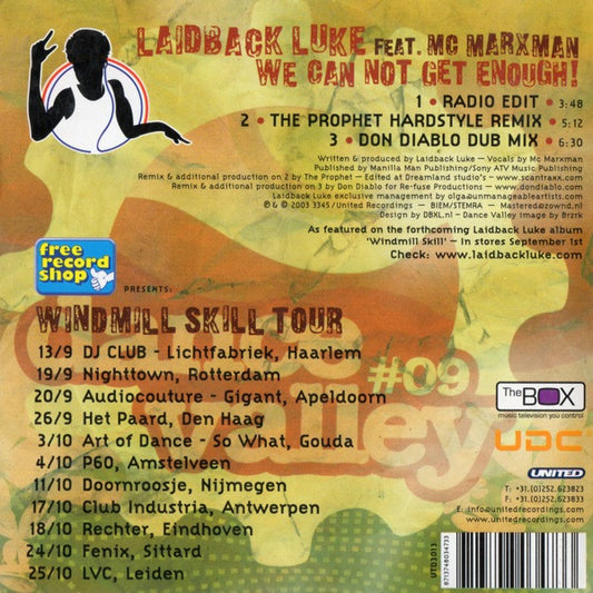 Laidback Luke : We Can Not Get Enough (CD, Single, Ltd)
