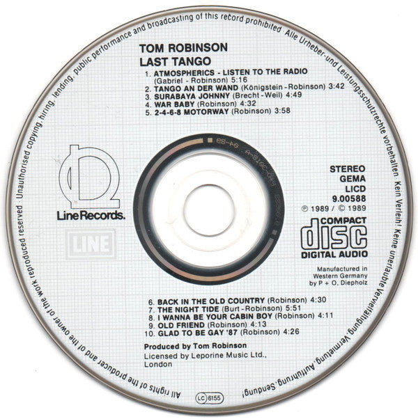 Tom Robinson : Last Tango (CD, Album)