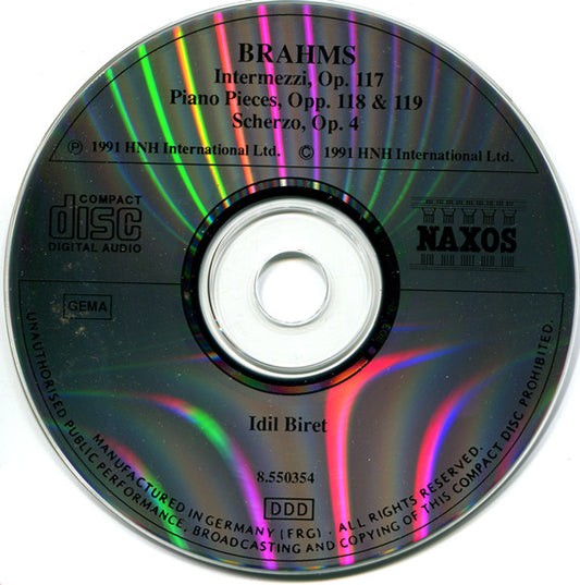 Johannes Brahms, Idil Biret : Intermezzi, Op. 117 / Piano Pieces, Opp. 118 & 119 / Scherzo, Op.4 (CD, Album)