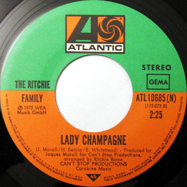The Ritchie Family : Dance With Me (7", Single)