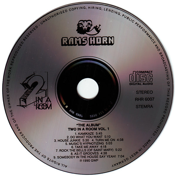 2 In A Room : The Album Vol. 1 (CD, Album)